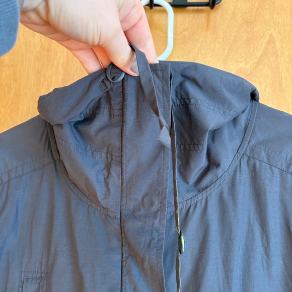 Eileen Fisher Charcoal Gray Lightweight Drawstring Hooded Anorak Jacket XS - Picture 4 of 12